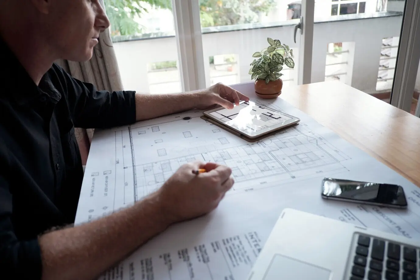 An engineer at work on a project